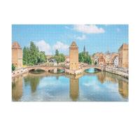 Puzzles pour Adolescents 1000pcs(75x50cm) Puzzles Strasbourg City Puzzle pour Adultes Jeu Manuel Vacances À La Maison Tuer Le Temps Faire Travailler Le Cerveau 1000pcs(75x50cm)