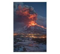 Puzzles pour Adolescents 1000pcs(75x50cm) Volcano Eruption in Winter Puzzles pour Adultes Jeux De Société Cadeau d'anniversaire pour Les Gamers 1000pcs(75x50cm)