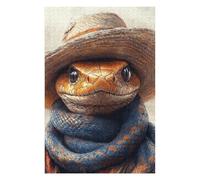 Puzzles pour Adolescents 1000pcs(75x50cm) Western Snake Hat Fashion Puzzles pour Adultes, Jeu De Réflexion, Anti-Stress, Activités Amusantes À Faire À La Maison, 1000pcs(75x50cm)