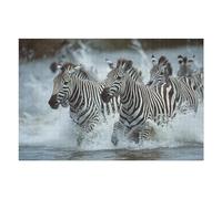Puzzles pour Adolescents 1000pcs(75x50cm) Zebras Crossing Water Puzzles pour Adolescents, Jouets Anti-Stress, Une Œuvre d'art, Activités Amusantes À La Maison, 1000pcs(75x50cm)