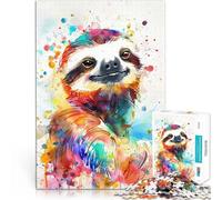 Puzzles pour Adolescents 2000 pièces Aquarelle de Paresseux drôle pour s'amuser en Famille De Superbes Cadeaux et Jouets 70x100cm