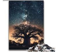 Puzzles pour Adolescents 2000 pièces Arbre sous Le Ciel étoilé Jeux éducatifs Décoration d'intérieur Cadeau d'anniversaire, Cadeaux pour 14 Ans et Plus 70x100cm