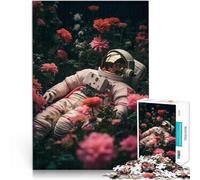 Puzzles pour Adolescents 2000 pièces Astronaute dans Un Champ de Fleurs Jeux éducatifs Convient pour la décoration de Bureau 70x100cm