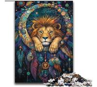 Puzzles pour Adolescents 2000 pièces Attrape-rêves Famille de Lions Jeu Anti-Stress Défi Difficile Convient aux Couples 70x100cm