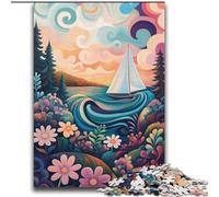 Puzzles pour Adolescents 2000 pièces Bateau psychédélique Convient aux 14 Ans et Plus Jeu Stimulant Excellent Cadeau pour Les Jeux 70x100cm