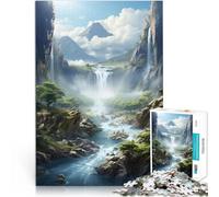 Puzzles pour Adolescents 2000 pièces Cascade dans la Nature forestière Jeu intellectuel Renforcer l'amour Entre Les Couples 70x100cm