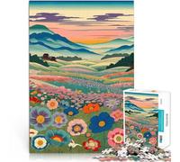 Puzzles pour Adolescents 2000 pièces Champ de Fleurs japonaises Jeux Jouets Cadeaux avec Affiche et Feuille de Questions correspondantes 70x100cm