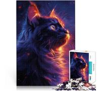 Puzzles pour Adolescents 2000 pièces Chat néon coloré Jeu Familial Anti-Stress Défi Difficile Cadeau Amusant 70x100cm