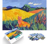 Puzzles pour Adolescents 2000 pièces Chat Orange dans Un Champ Réduction du Stress intéressante Cadeau Amusant 70x100cm