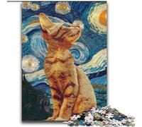 Puzzles pour Adolescents 2000 pièces Chat sous Le Ciel étoilé Jouets éducatifs éducatifs Jeux en Famille Améliorer l'amour Entre Les Couples 70x100cm