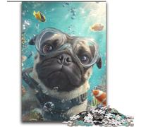 Puzzles pour Adolescents 2000 pièces Chien sous-Marin Jouets éducatifs et éducatifs Jeux familiaux Renforcer l'amour Entre Les Couples 70x100cm