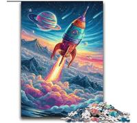 Puzzles pour Adolescents 2000 pièces Fusée en Mouvement Jouets éducatifs pour la Famille Jeux éducatifs pour Anniversaire, Noël 70x100cm