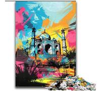 Puzzles pour Adolescents 2000 pièces Graffiti Taj Mahal Jouets éducatifs Décoration intérieure Unique et Cadeaux pour Les 14 Ans et Plus 70x100cm