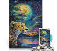 Puzzles pour Adolescents 2000 pièces Guépard Peint en Couleur Défi Difficile pour soulager Le Stress Bon Cadeau 70x100cm