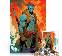 Puzzles pour Adolescents 2000 pièces Guerrier avec épée Entraînez Votre Cerveau et Vos Mains Super Cadeau 70x100cm