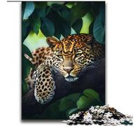 Puzzles pour Adolescents 2000 pièces Jungle Léopard Défi d'intelligence cérébrale Jouets addictifs Cadeau Amusant pour Les 14 Ans et Plus 70x100cm