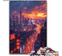 Puzzles pour Adolescents 2000 pièces La Tour de la Perle de l'Orient à Shanghai Jouets éducatifs Décoration intérieure Unique et Cadeaux pour Les 14 Ans et Plus 70x100cm