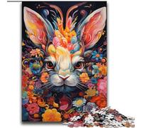 Puzzles pour Adolescents 2000 pièces Lapins colorés Jouets éducatifs Décoration intérieure Unique et Cadeaux pour Les 14 Ans et Plus 70x100cm
