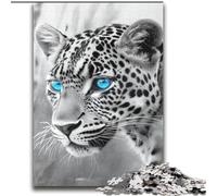 Puzzles pour Adolescents 2000 pièces Léopard Noir et Blanc Défi d'intelligence cérébrale Jouets addictifs Cadeau Amusant pour Les 14 Ans et Plus 70x100cm