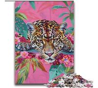 Puzzles pour Adolescents 2000 pièces Léopard psychédélique Jeux éducatifs Décoration de la Maison Jeu éducatif pour Anniversaire, Noël 70x100cm