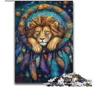 Puzzles pour Adolescents 2000 pièces Lion Dream Catcher Jeu Stimulant Jouets Offrez des Cadeaux pour Toute la Famille à partir de 14 Ans 70x100cm