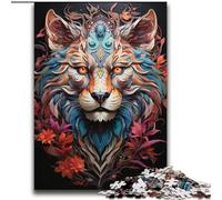 Puzzles pour Adolescents 2000 pièces Lion Sauvage Jeux d'activités familiales stimulants Jouet à Faire soi-même pour décoration Murale de la Maison Cadeaux 70x100cm