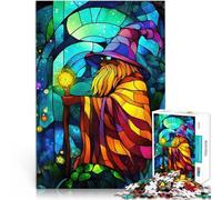 Puzzles pour Adolescents 2000 pièces Magicien du vitrail Jouets de Divertissement Familial Cadeau d'œuvre d'art 70x100cm