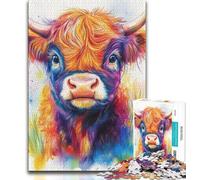 Puzzles pour Adolescents 2000 pièces, Motif bébé Yak Aquarelle, pour Jeu éducatif, défi, Jouet, à Offrir en Cadeau à Toute la Famille, 70x100cm
