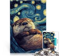 Puzzles pour Adolescents 2000 pièces Nuit étoilée de la Loutre Jouets de Jeu pour Cadeau Familial Une œuvre d'art 70x100cm