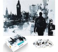 Puzzles pour Adolescents 2000 pièces Paysage Urbain de Londres avec Personnage Casse-tête pour décoration Murale 70x100cm