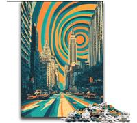 Puzzles pour Adolescents 2000 pièces Paysage Urbain de New York Jeu de réflexion Décoration Murale Cadeaux d'anniversaire et de Noël Uniques 70x100cm