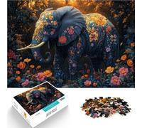 Puzzles pour Adolescents 2000 pièces Peinture Abstraite Éléphant Difficile et défi Renforcer l'amour Entre Les Couples 70x100cm