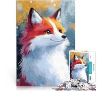 Puzzles pour Adolescents 2000 pièces Portrait de Renard Roux Compétition de Vitesse Manuelle Œuvre d'art 70x100cm