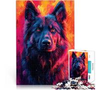 Puzzles pour Adolescents 2000 pièces Portrait Pop Art d'un Berger Allemand Mixte défi éducatif Bon Cadeau 70x100cm