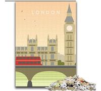 Puzzles pour Adolescents 2000 pièces Puzzle Londres, pour Les 14 Ans et Plus Convient aux Couples Activités Amusantes à la Maison, Cadeau d'anniversaire, Cadeaux de Voyage 70x100cm