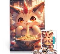 Puzzles pour Adolescents 2000 pièces Ramen au Chat Licorne Mignon Jeu de Casse-tête Offrir en Cadeau à Toute la Famille 70x100cm