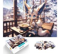 Puzzles pour Adolescents 2000 pièces Ramen de Chat Mignon d'anime Jeu Stimulant et Jeu Familial Jeu de défi Unique 70x100cm