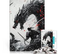 Puzzles pour Adolescents 2000 pièces Samouraï Contre Dragon Jouet éducatif d'apprentissage Excellent Cadeau pour Les Jeux 70x100cm