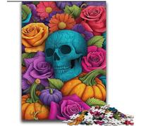 Puzzles pour Adolescents 2000 pièces Squelette de Citrouille Jeux éducatifs Décoration de la Maison Jeu éducatif pour Anniversaire, Noël 70x100cm