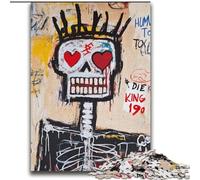 Puzzles pour Adolescents 2000 pièces Style Basquiat Roi Squelette Jeu de réflexion Décoration Murale Cadeaux d'anniversaire et de Noël Uniques 70x100cm