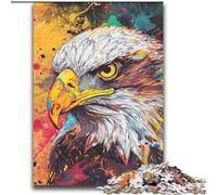 Puzzles pour Adolescents 2000 pièces Tête d'aigle colorée Anti-Stress Défi Difficile Décoration d'intérieur Unique et Cadeaux 70x100cm