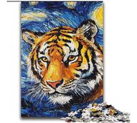 Puzzles pour Adolescents 2000 pièces Tigre Ciel Nocturne Jeu Familial Anti-Stress Défi Difficile Cadeaux du Père Noël Secret 70x100cm