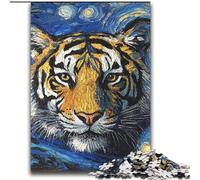 Puzzles pour Adolescents 2000 pièces Tigre Ciel Nocturne Jeu Familial Anti-Stress Défi Difficile Cadeaux du Père Noël Secret 70x100cm