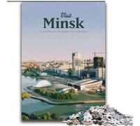 Puzzles pour Adolescents 2000 pièces Visitez Minsk, Jouets de Jeu stimulants, décoration Murale, Cadeaux d'anniversaire et de Noël Uniques 70x100cm