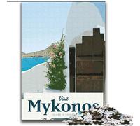 Puzzles pour Adolescents 2000 pièces Visitez Mykonos, Jouets Anti-Stress, Cadeaux d'anniversaire et Cadeaux Uniques pour Les 14 Ans et Plus 70x100cm