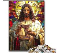 Puzzles pour Adolescents 2000 pièces, vitrail Jésus, Jeux éducatifs, décoration d'intérieur, Collection d'artistes, Beaux-Arts 70x100cm