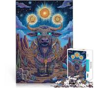 Puzzles pour Adolescents 2000 pièces Yak coloré Entraînez Votre Cerveau et Vos Mains Liste de souhaits avec Le Père Noël 70x100cm