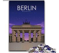 Puzzles pour Adolescents 2000 Puzzles Berlin la Nuit Voyage Art, adapté aux Personnes de 14 Ans et Plus Jeux éducatifs Cadeaux du Père Noël Secret 70x100cm