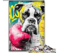 Puzzles pour Adolescents 2000 Puzzles Boxer Dog Jeux éducatifs Décoration d'intérieur Cadeau d'anniversaire, Cadeaux pour 14 Ans et Plus 70x100cm