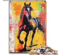 Puzzles pour Adolescents 2000 Puzzles Graffiti Cheval Jouet Jeu intellectuel pour la décoration de la Maison pour Les 14 Ans et Plus 70x100cm